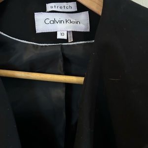 Calvin Klein black blazer with ruffles